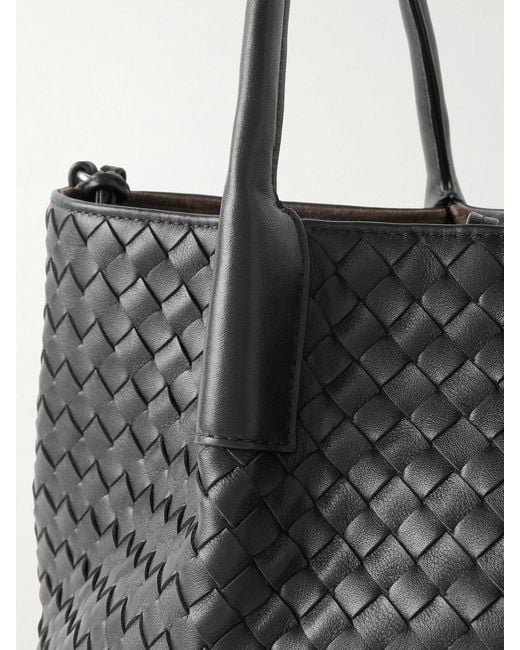 Bottega Veneta Black Pinacoteca Small Intrecciato Leather Tote
