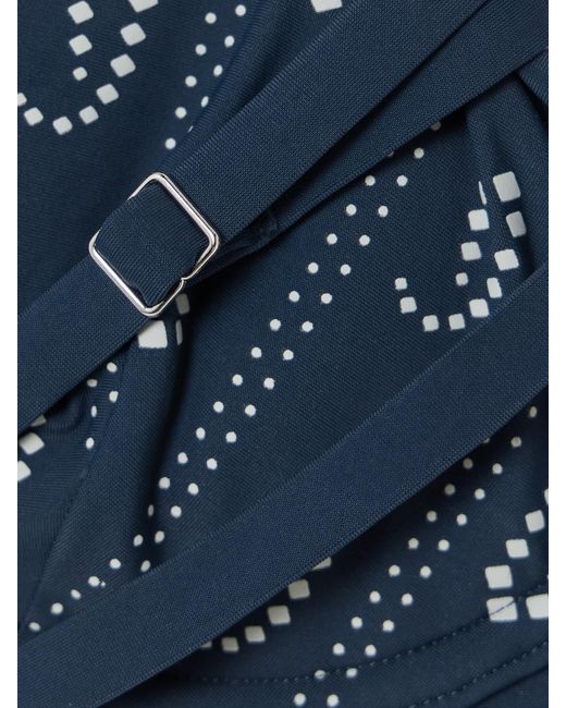 Tory Burch Blue Underwired Printed Bikini Top