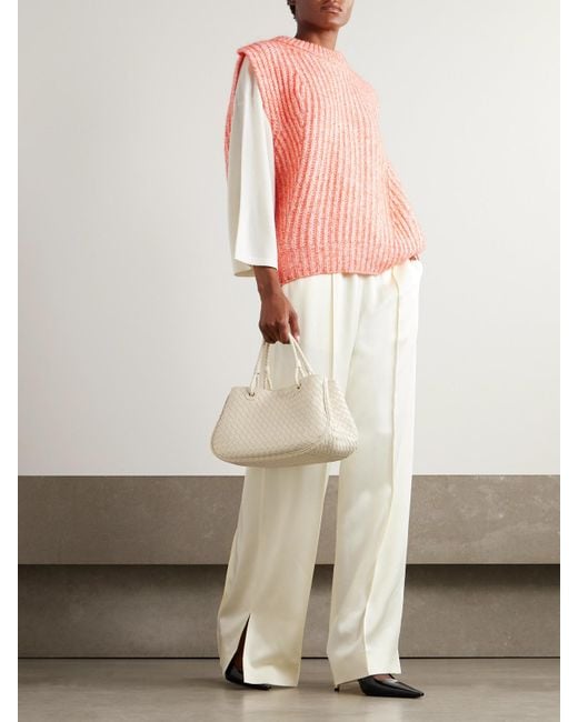 Sa Su Phi Pink Ribbed Wool-Blend Vest