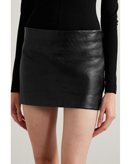 Khaite Black Jett Minirock Aus Leder