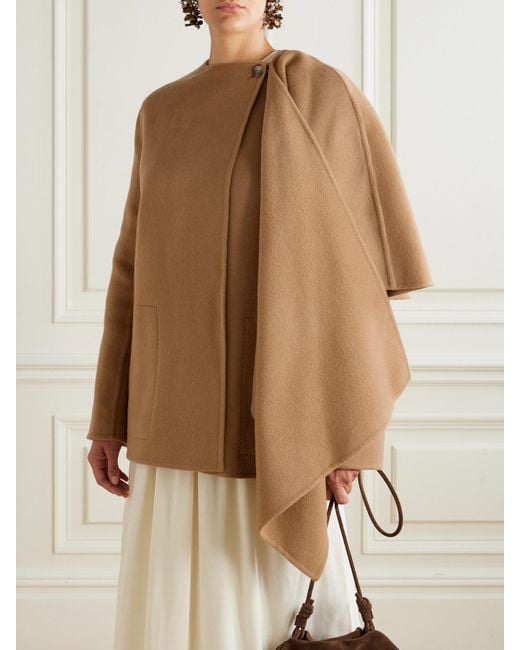 Manteau En Feutre De Laine Mélangée À Superposition Et À Drapé Dak Altuzarra en coloris Natural