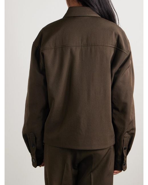 Lemaire Brown Oversized Padded Wool-Twill Jacket