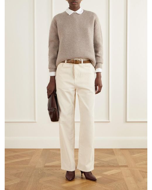 arch4 Natural Nisha Ribbed Cashmere Sweater