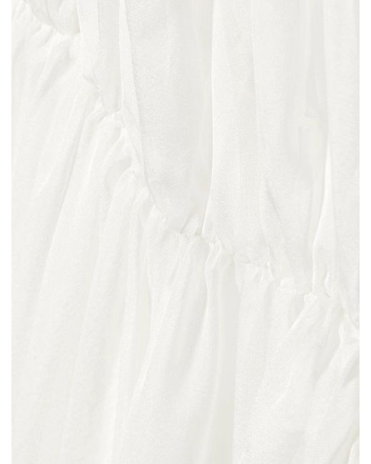 Rasario White Ruffled Silk-chiffon Jacket