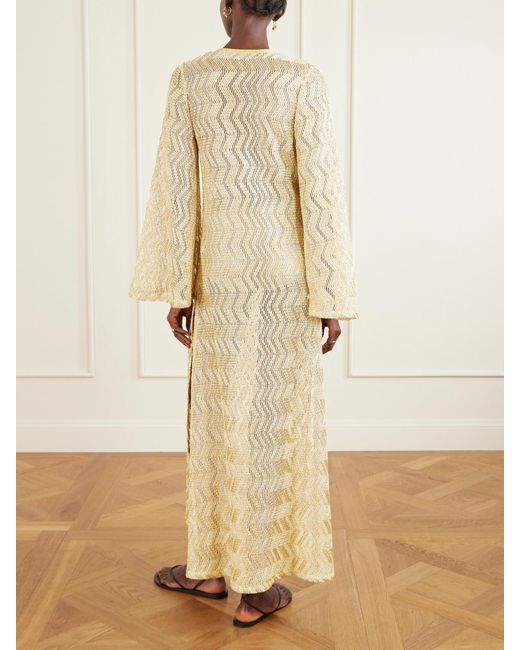 Missoni Natural Mare Metallic Crochet-Knit Coverup