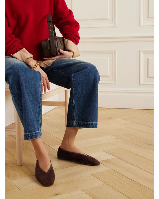 Le Monde Beryl Brown Luna Suede Ballet Flats