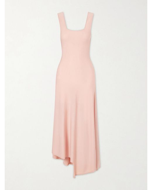 Khaite Pink Seberg Merino Wool-Knitted Midi Dress