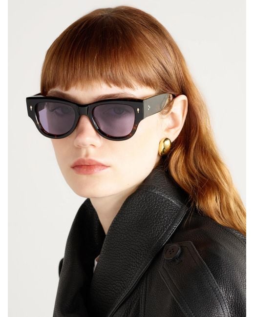 Jacques Marie Mage Black Chelsea Square-Frame Acetate Sunglasses
