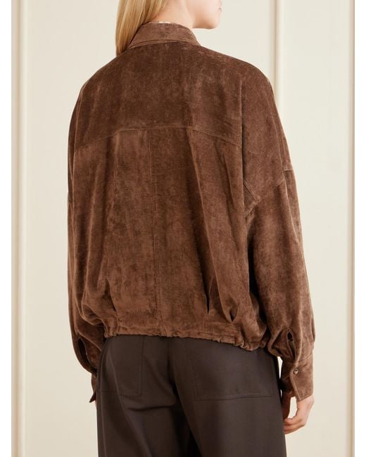 Brunello Cucinelli Brown Velvet Shirt