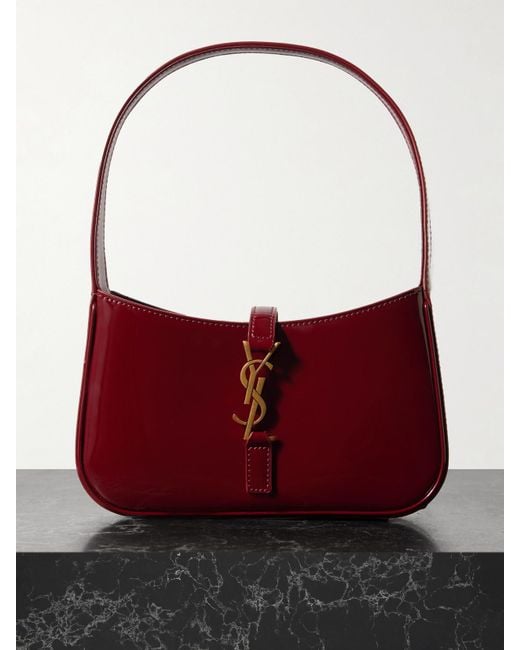 Saint Laurent Red Le 5 À 7 Mini Patent-Leather Shoulder Bag