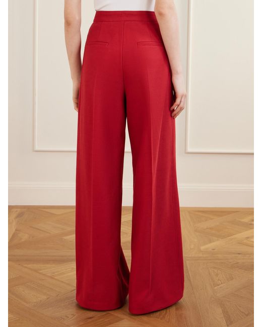 Max Mara Red Rito Cotton-Jersey Wide-Leg Pants