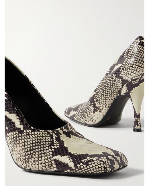 Khaite Metallic Eva Pumps Aus Leder Mit Schlangeneffekt
