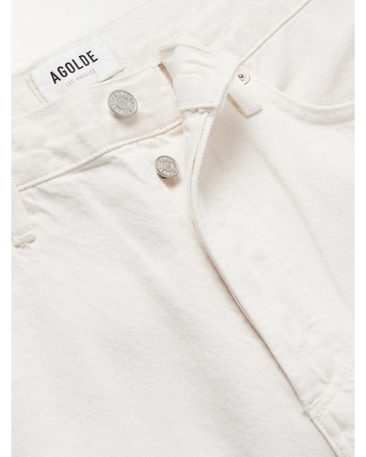 Agolde White '90S Mid-Rise Straight-Leg Jeans
