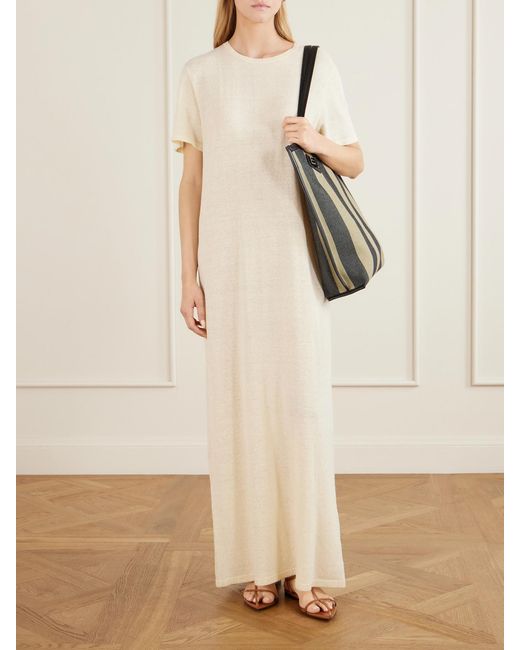 Proenza Schouler White North South Days Striped Leather-Trimmed Canvas Tote