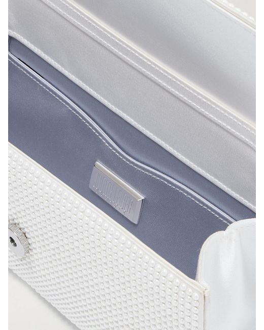 Judith Leiber Natural Perry Embellished Satin Clutch