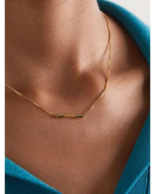 Gucci Metallic Link To Love 18-Karat Necklace