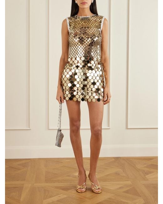 Rabanne Metallic Chainmail Mini Dress