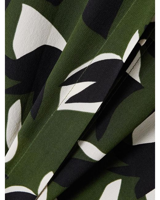 Matteau Black Hemd Aus Seiden-Crêpe Mit Print