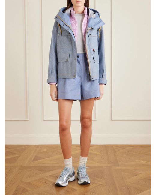 Moncler Blue Beziers Padded Denim Jacket