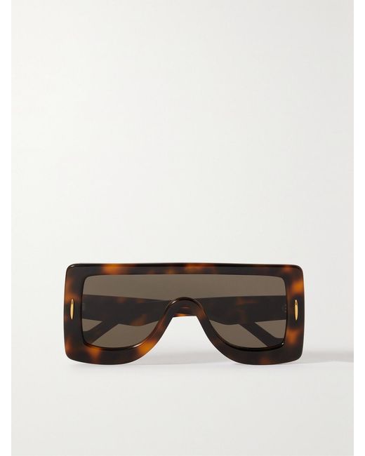 Loewe Black Oversized D-Frame Acetate Sunglasses