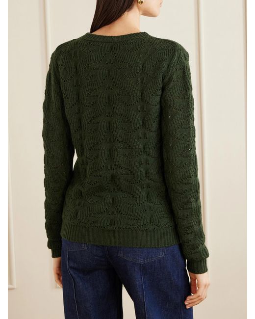 Etro Green Wool-Blend Sweater