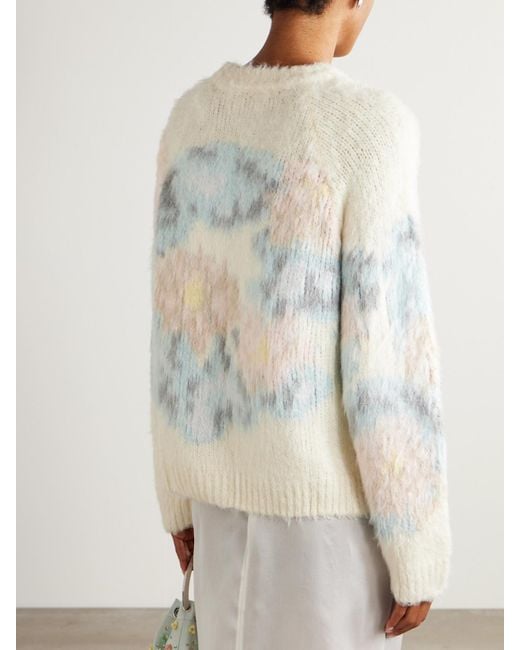 Pull En Soie Brossée Intarsia BERNADETTE en coloris Natural