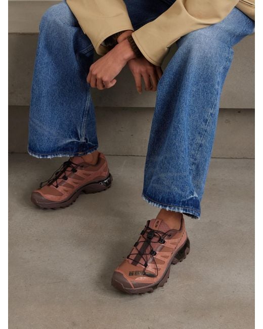 Salomon Brown Xt-4 Og Protective Sneakers Aus Ripstop Mit Gummibesätzen