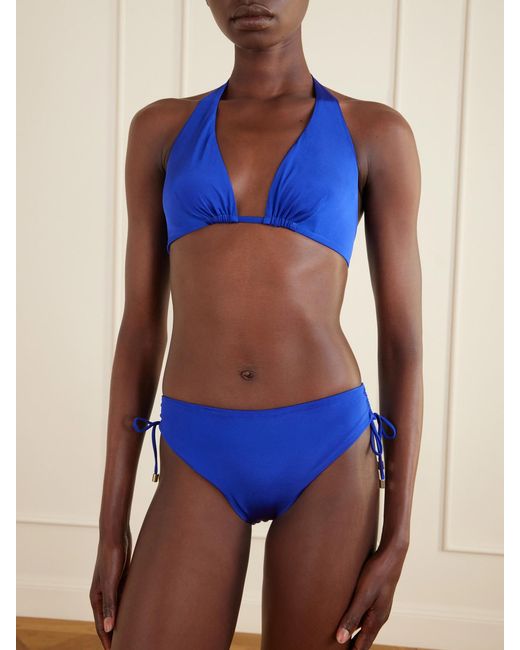 Max Mara Blue Beachwear Aloa Triangle Bikini Top