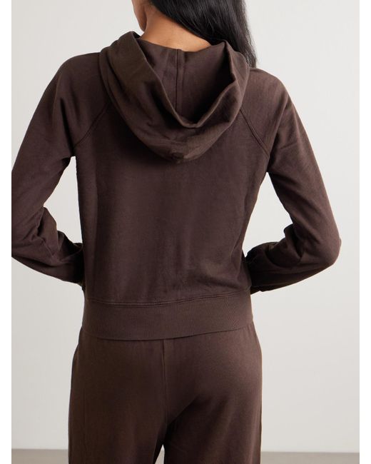 ÉTERNE Brown Sonny Hoodie Aus Baumwoll-Jersey Mit Logostickerei