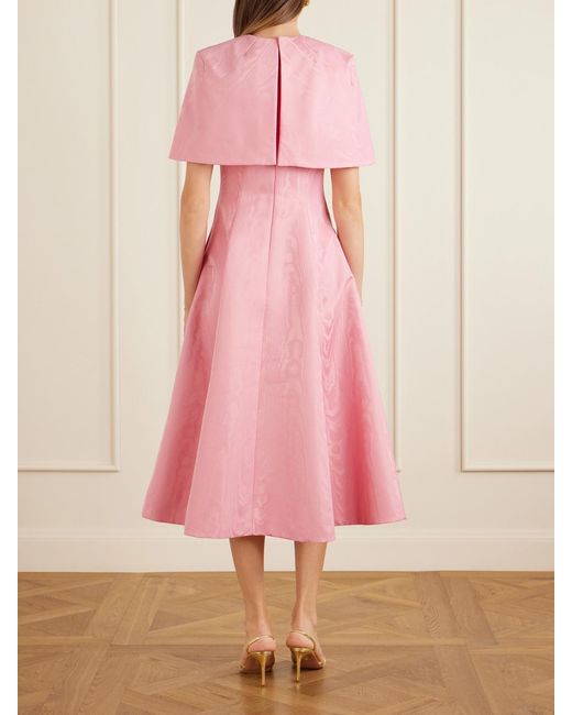 Emilia Wickstead Pink Virginie Moiré Cape