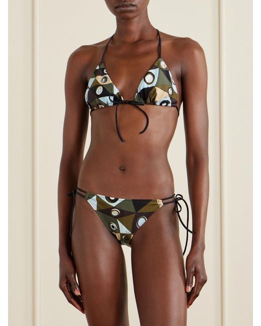 Emilio Pucci Black Printed Bikini Briefs