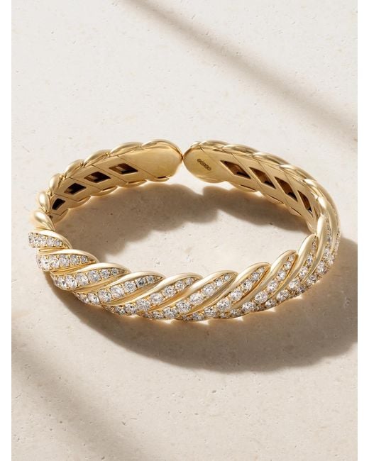 David Yurman Metallic Cable 18-Karat Diamond Bracelet