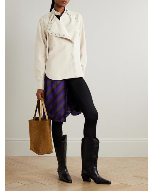 Isabel Marant Natural Tess Studded Denim Shirt