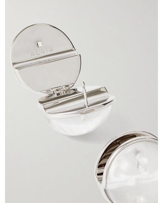 Alaïa Natural Sphere-Tone Crystal Earrings
