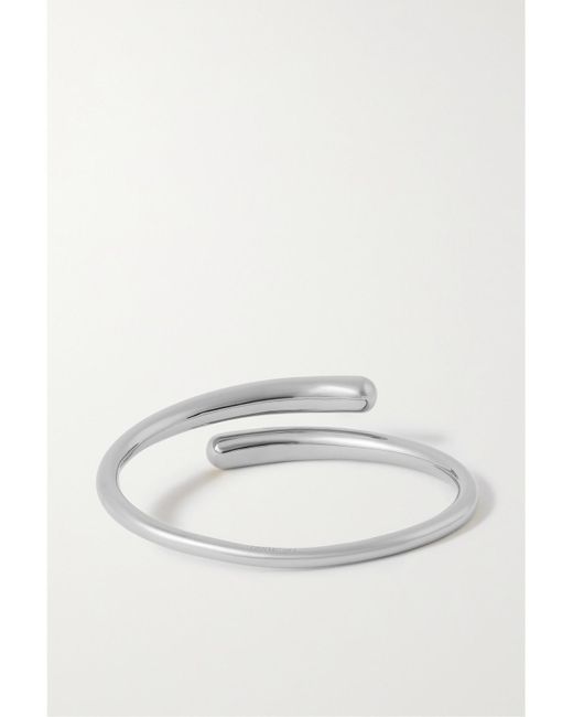 LIE STUDIO White The Olga Versilberter Armreif