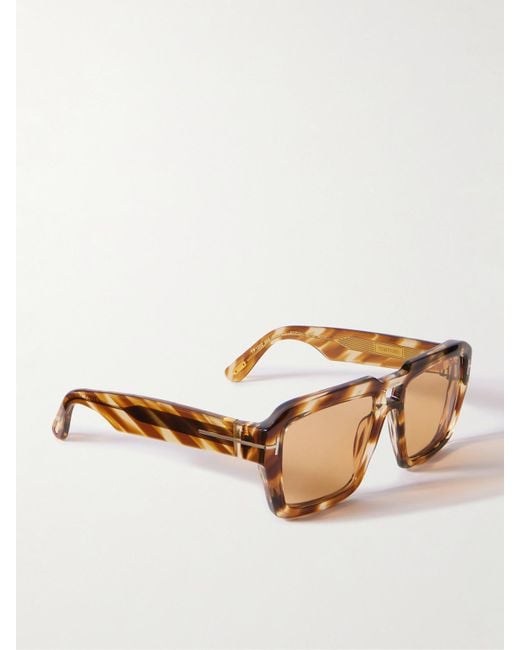 Tom Ford Multicolor Icon Square-Frame Acetate Sunglasses