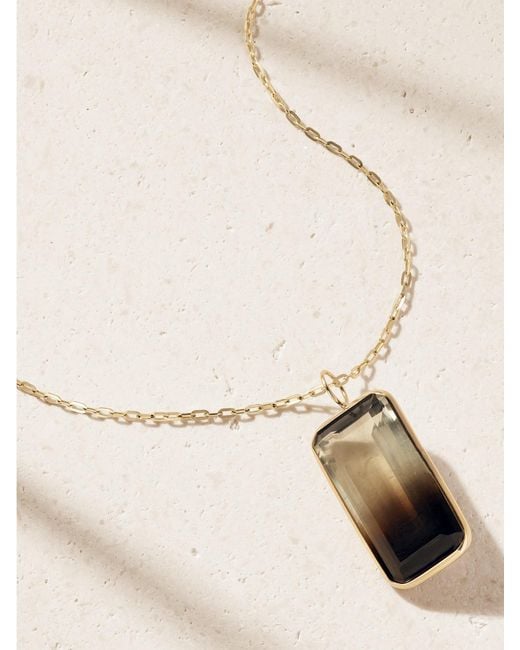 JIA JIA Natural Jumbo 14-Karat Smoky Quartz Citrine Necklace