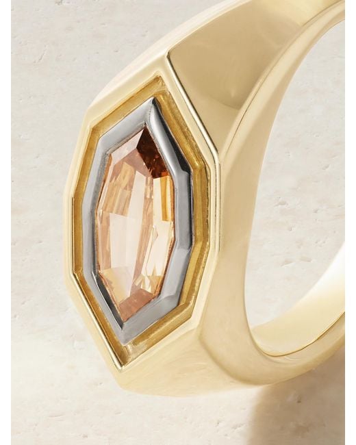 Lucy Delius Natural Insignia 18-Karat Diamond Ring