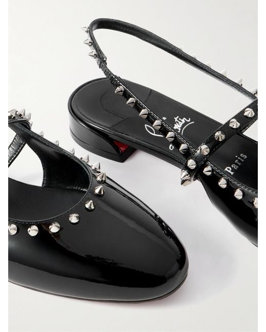 【送料&関税込】Christian Louboutin DACcolletAC Janispikes 5 Christian Louboutin Sweet Janispikes Studded Patent-Leather