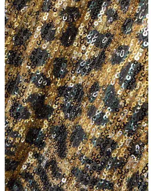 AZ FACTORY Natural Idril Leopard-Print Sequined Crepe Wide-Leg Pants