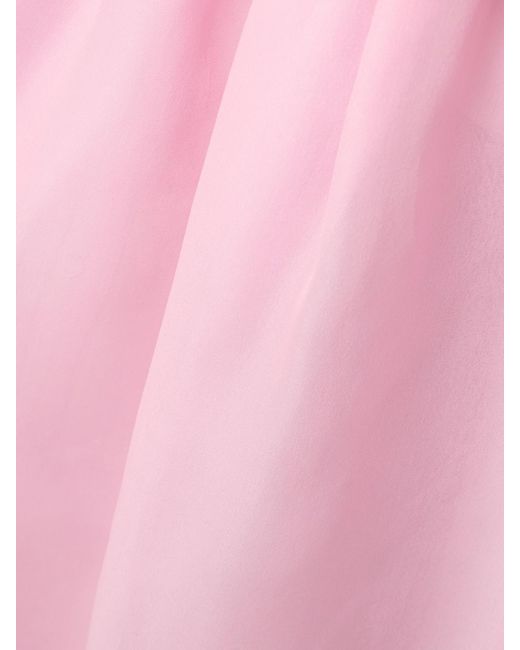 Robe Midi En Organza De Soie À Fronces Noah Khaite en coloris Pink
