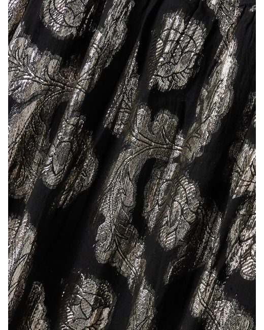 Alix Of Bohemia Black Lilium Cotton And Lurex-Blend Midi Dress