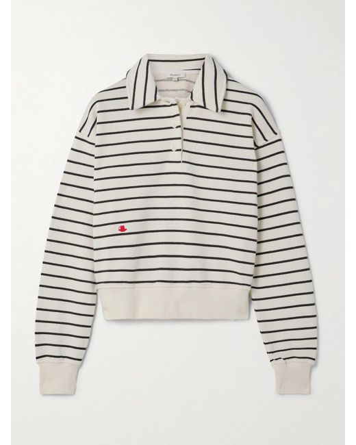 J.W. Anderson Multicolor Gestreiftes Oberteil Aus Baumwoll-Jersey Mit Polokragen