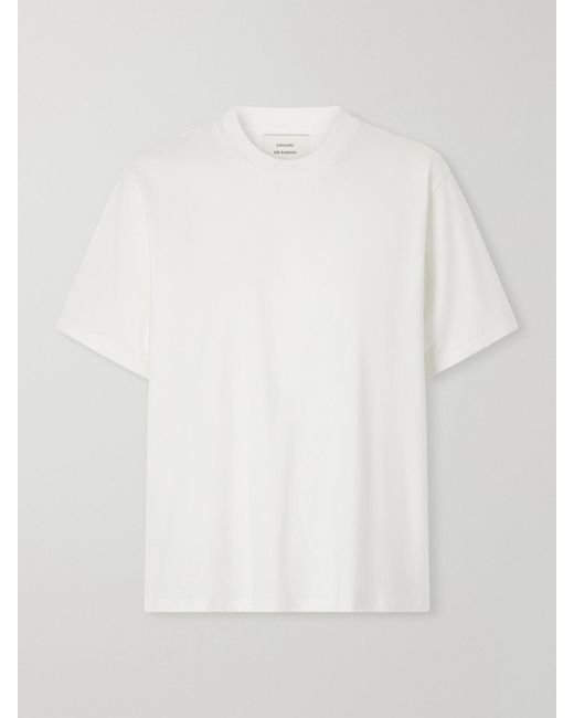 Loulou de Saison White Telanto Supima Cotton-Jersey T-Shirt