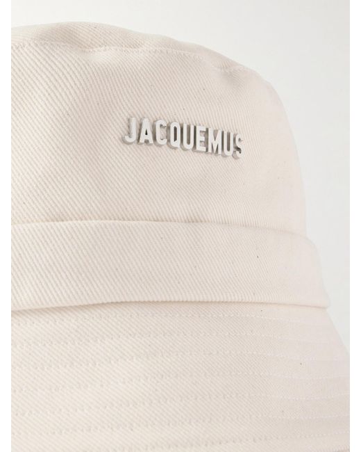 Jacquemus Natural The Gadjo Fischerhut Aus Baumwoll-Canvas Mit Verzierung