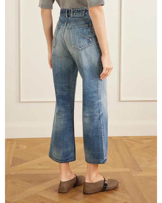 Alaïa Blue Mid-Rise Wide-Leg Jeans