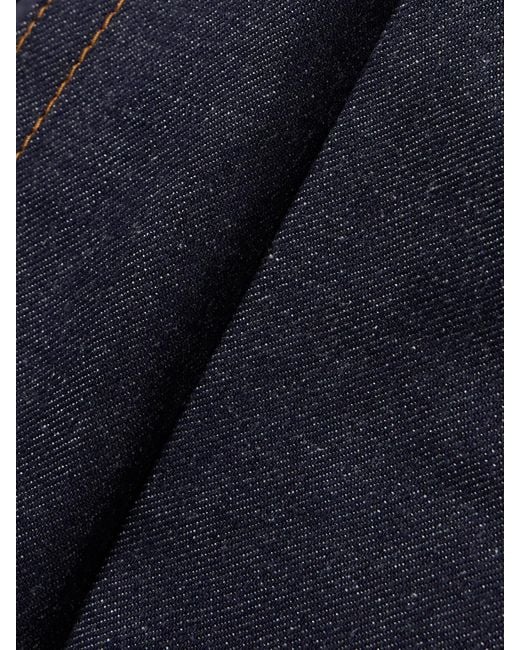 Sacai Blue Belted Denim Midi Skirt