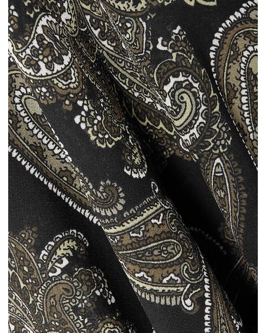 MICHAEL Michael Kors Gray Paisley-Print Recycled-Chiffon Midi Dress