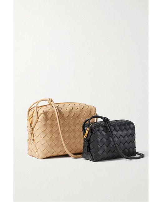 Bottega Veneta Green Loop Mini Intrecciato Leather Shoulder Bag