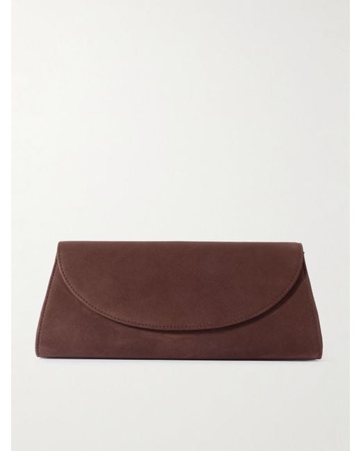 Hunting Season Brown Opera Suede Clutch